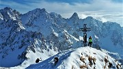 65 In vetta al Campioncino (2100 m) con vista sul Cimon della Bagozza